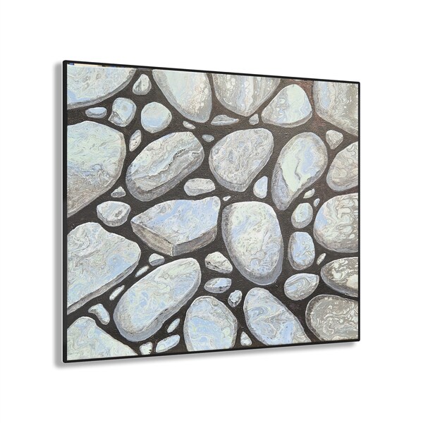 Rock Garden Framed Painting Print | Entry Way, Kitchen, Wall, Home, Office, Bedroom Decor| Gift / Present Idea. Rustic | Minimalist Decor
