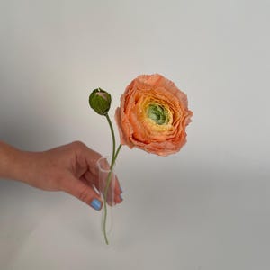Paper flower/ paper ranunculus/ crepe paper/ florist crepe paper/ home decoration/ gift idea