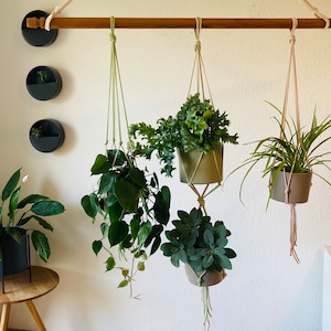 Recycled hanging basket boho decor minimalist macrame plant hanger wall hanging plant decoration houseplant, macrame plant hanger
