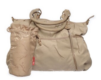 Travel SET Designer Maternity Beige Changing pad SET complete weekender bag from STORKSAK