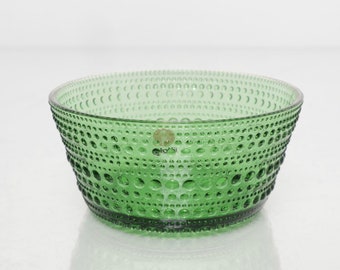 Iittala: Grüne Glasschale KASTEHELMI Vase 85cl, entworfen von Oiva Toikka