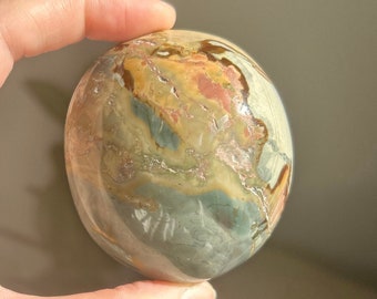 Large Polychrome Jasper Palm Stone ~ Polychrome Jasper Palm Stone ~High Quality Polychrome Palm Stone ~ Polychrome Jasper