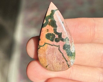High Quality Old Stock Ocean Jasper Cabochon ~ Beautiful Orbicular Ocean Jasper Cabochon ~ Kabamby Ocean Jasper ~ Ocean Jasper
