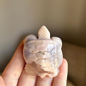 Beautiful Flower Agate Turtle Carving ~ High Quality Flower Agate Carving ~ Flower Agate Carving ~ Flower Agate ~ Crystal Turtle