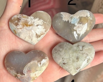 You Pick Beautiful Flower Agate Heart ~ High Quality Flower Agate Heart ~ Flower Agate