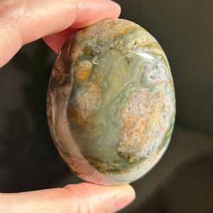 Beautiful Large Ocean Jasper Palm Stone ~ Ocean Jasper Palm Stone ~  Ocean Jasper ~ Crystal Palm Stone
