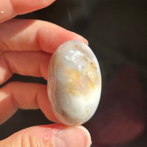 Stunning Large Flower Agate Tumble With Amethyst ~ High Quality Flower Agate Tumble ~ Flower Agate Tumble ~ Flower Agate