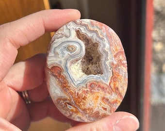Stunning Crazy Lace Agate Palm Stone ~ Crazy Lace Agate Palm Stone ~ Mexican Crazy Lace Agate ~ Crazy Lace