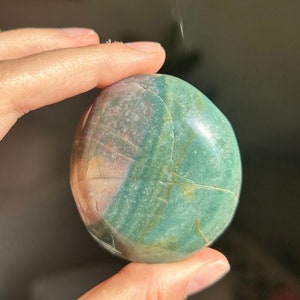 Beautiful Ocean Jasper Palm Stone ~ Ocean Jasper ~ Ocean Jasper Palm Stone