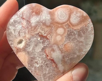 Druzy Pink Amethyst Blumen Achat Herz ~ Pink Amethyst Achat Herz ~ Pink Amethyst ~ Blumen Achat ~ Kristall Herz ~ Kristall Geschenk ~ Herz
