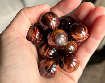 Red Tiger’s Eye Mini Sphere ~ High Quality Red Tigers Eye ~ Red Tiger’s Eye Sphere ~ Intuitive Pick Tigers Eye Mini Sphere