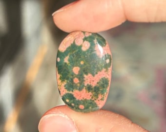 High Quality Old Stock Ocean Jasper Cabochon ~ Beautiful Orbicular Ocean Jasper Cabochon ~ Kabamby Ocean Jasper ~ Ocean Jasper