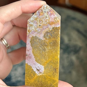 High Quality Ocean Jasper Tower ~ Ocean Jasper Tower ~ Ocean Jasper ~ High Quality Ocean Jasper ~ Crystal Tower ~ Pink Ocean Jasper