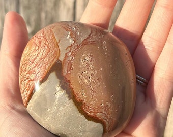 Large Polychrome Jasper Palm Stone ~ Polychrome Jasper ~High Quality Polychrome Palm