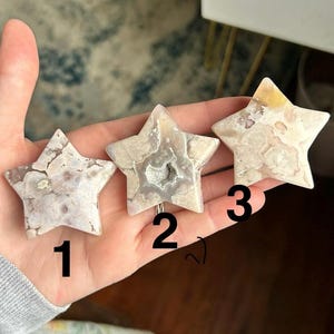 You Pick Beautiful Flower Agate Star ~ High Quality Flower Agate Star Carving ~ Flower Agate Carving ~ You Choose ~ Crystal Carving