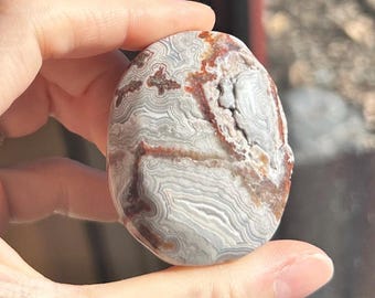 Stunning Crazy Lace Agate Palm Stone ~ Crazy Lace Agate Palm Stone ~ Mexican Crazy Lace Agate ~ Crazy Lace