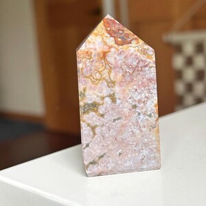 High Quality Ocean Jasper Tower ~ Ocean Jasper Tower ~ Ocean Jasper ~ High Quality Ocean Jasper ~ Crystal Tower ~ Pink Ocean Jasper