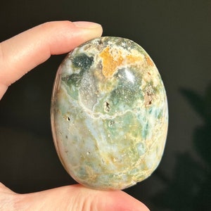 Beautiful Large Ocean Jasper Palm Stone ~ Ocean Jasper Palm Stone ~  Ocean Jasper