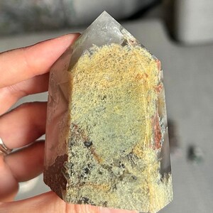 Beautiful Moss Agate Point ~  Gorgeos Chunky Moss Agate Tower ~ Moss Agate Tower ~ Moss Agate Point ~ Moss Agate