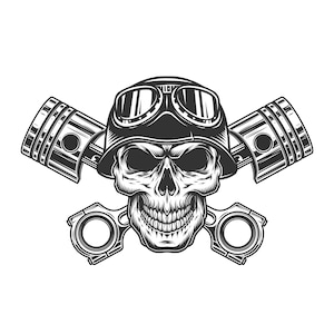Mechanic Skull | Biker Skull Svg | Skeleton Svg | Skull Clipart | Skull Png | Skull Svg Bundle | Transparent | Instant Download | Vector |