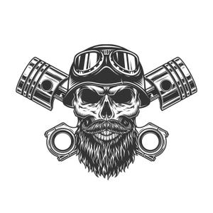 Mechanic Skull | Biker Skull Svg | Skeleton Svg | Skull Clipart | Skull Png | Skull Svg Bundle | Transparent | Instant Download | Vector |