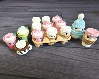 3D Printed Fidget Clicker - Hot Cocoa Cup and Snowman Designs