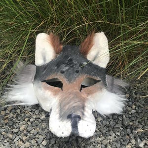 Premade Mexican Gray Wolf Mask, Therian Gear, Masks, Animal Mask, Therians, Quadrobists