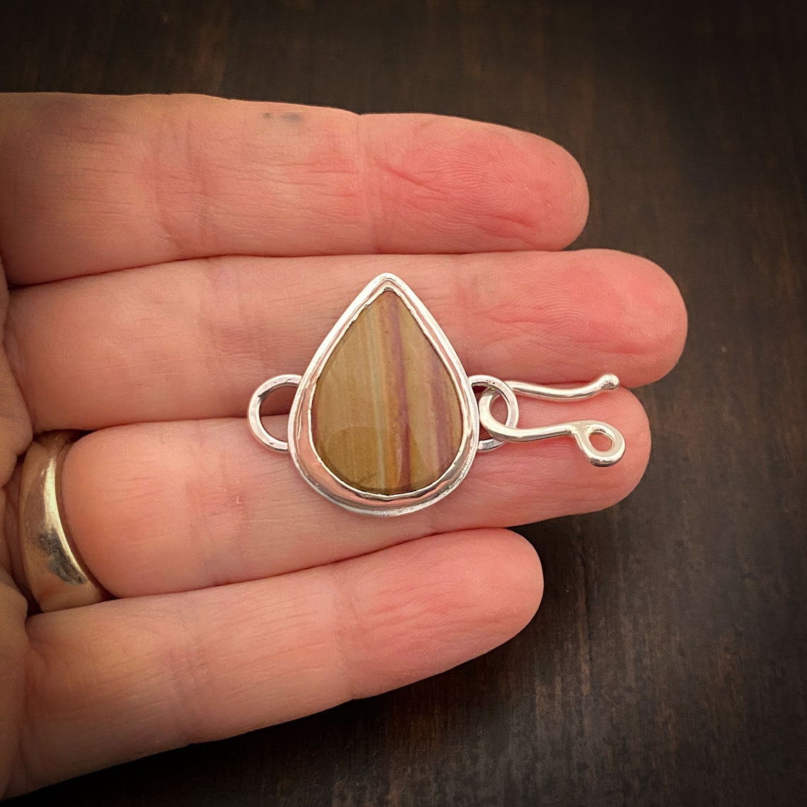 Unique Handmade Stone and Silver Jewelry Clasp Artistmade Etsy