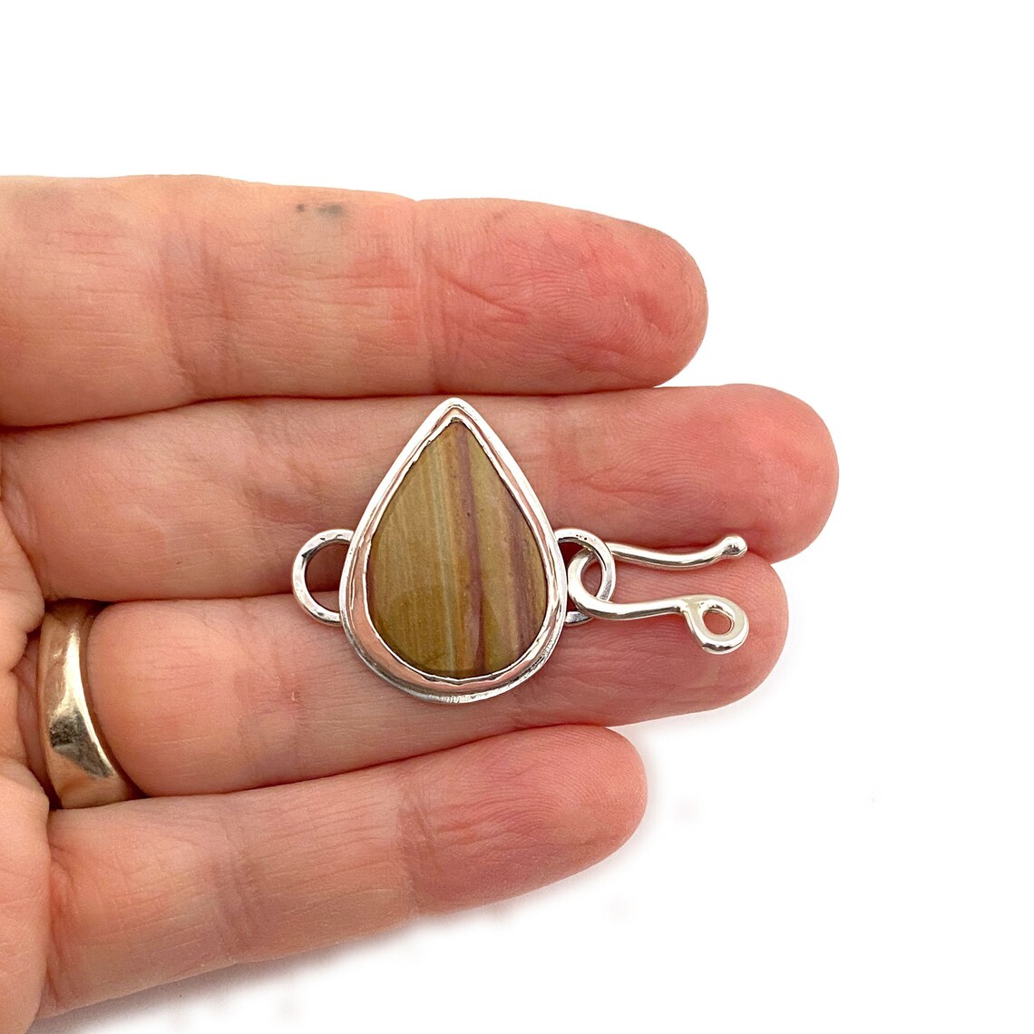 Unique Handmade Stone and Silver Jewelry Clasp Artistmade Etsy