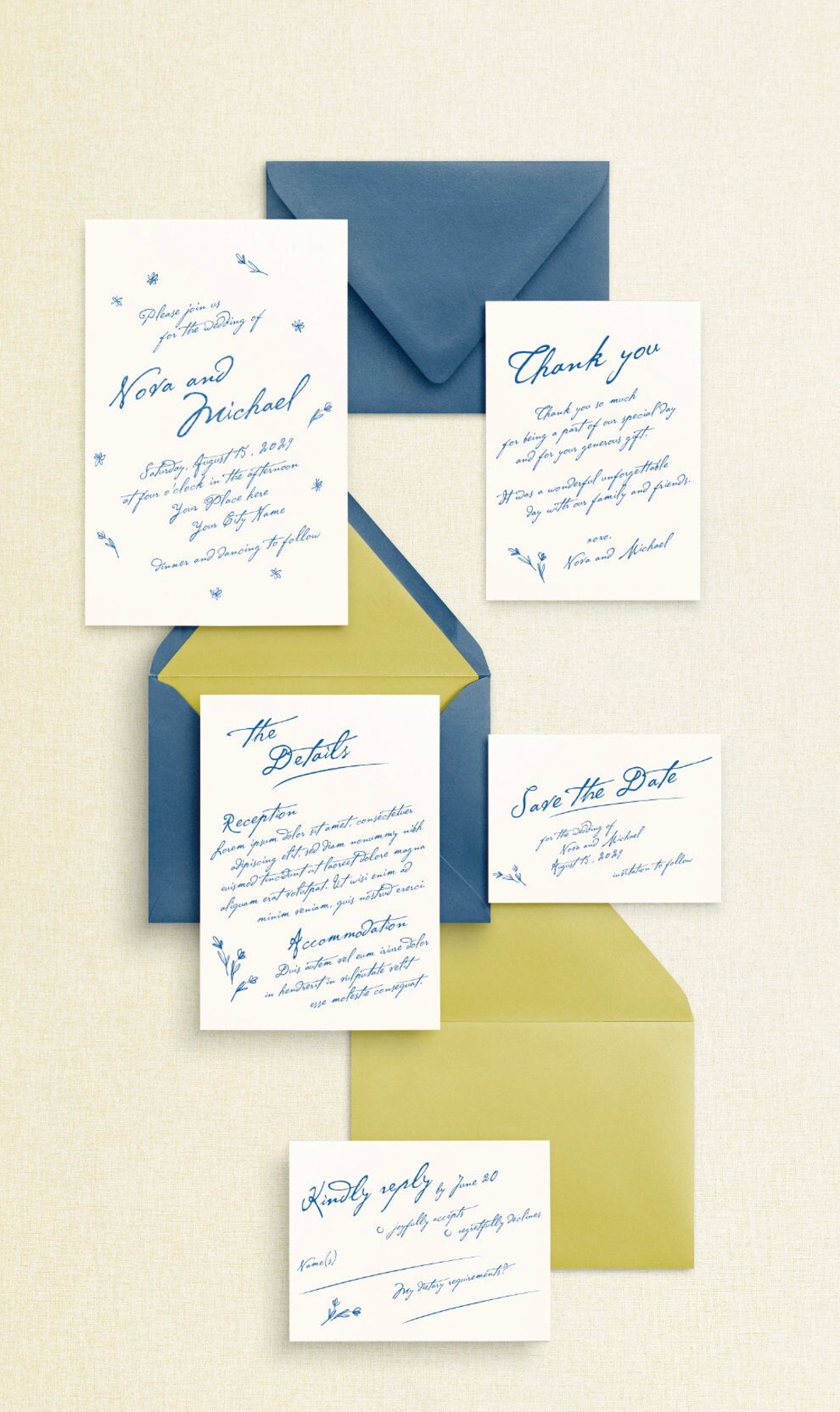 Customizable Hand Drawn Thank You Card - Etsy