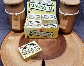 MAGNOLIA Incense Cones --- Box of 10 Cones --- By HEM