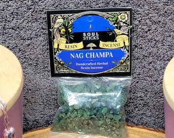 NAG CHAMPA Resin Incense --- Herb --- 1 Ounce --- By SoulSticks