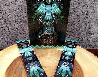 OWL SPIRIT Incense Sticks --- CEDARWOOD Blend --- 15 gram package --- Harmonia Brand by Goloka