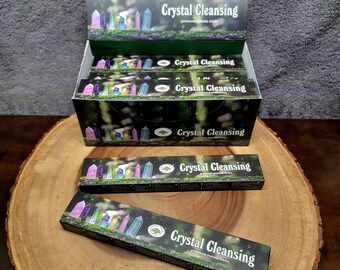 Green Tree CRYSTAL CLEANSING Incense Sticks --- Premium Masala Incense Sticks from Green Tree --- 15 gram package --- greentree