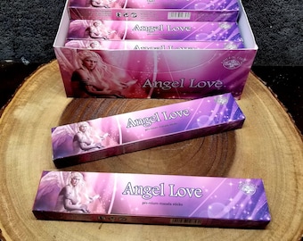 ANGEL LOVE Incense Sticks --- Premium Masala Incense Sticks from Green Tree --- 15 gram package --- greentree