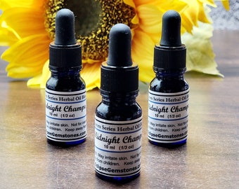 MIDNIGHT CHAMPA Herbal Oil Blend --- 10 ml - 1/3 oz --- Eclipse Gemstones --- Handcrafted with Herbs --- egsmade