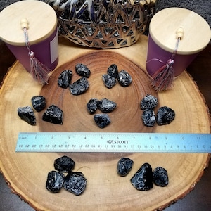 3 Pack of APACHE TEARS (Translucent Obsidian) --- 3 Natural / Rough Gemstones --- Medium Size --- Grade A