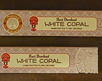 WHITE COPAL Incense Sticks --- from Hari Darshan's Sacred Rituals --- 15 gram package