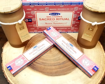 1 Box Nag Champa SACRED RITUAL Incense Sticks --- 15 g (grams) --- Satya Sai Baba