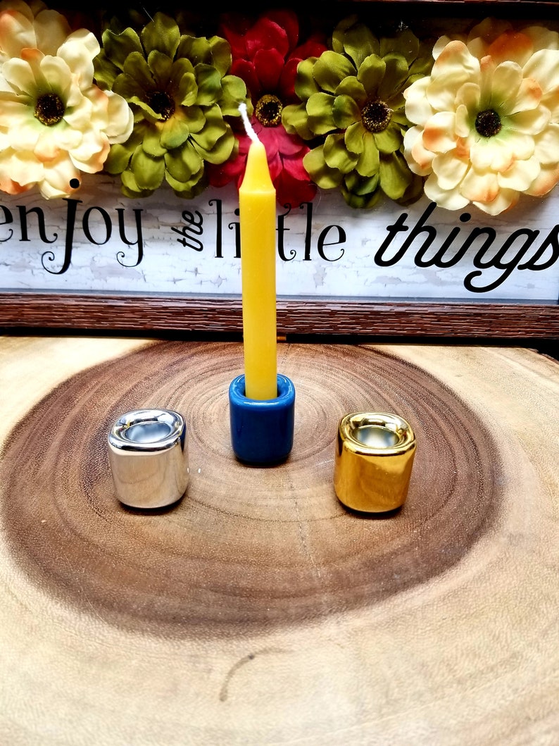 CERAMIC HOLDERS for Chime / Mini Ritual Candles PICK Your Favorite Color 15 Colors Available chimeholder image 3