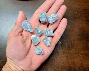 CELESTITE (rough) Gemstone CHUNKS --- 4 oz. Bag  (120+ Grams) --- Rough / Raw--- Grade A --- (gemstone chips)