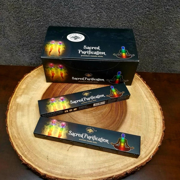 SACRED PURIFICATION Incense Sticks --- Premium Masala Incense Sticks from Green Tree --- 15 gram package --- greentree