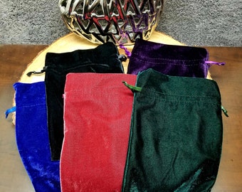 Velvet TAROT Bag / Pouch --- 7 Different Colors ---  6" x 9" Size --- Super SOFT !