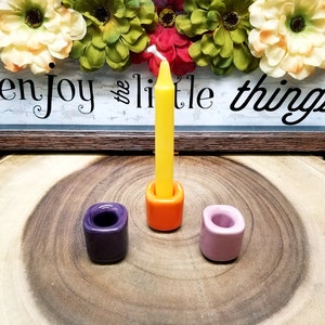 CERAMIC HOLDERS for Chime / Mini Ritual Candles PICK Your Favorite Color 15 Colors Available chimeholder image 5