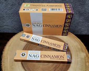 1 Box CINNAMON Incense Sticks --- 15 g (grams) --- By Vijayshree Golden Nag