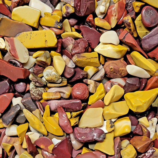 1/2 Pound MOOKAITE Gemstone Chips --- 1/2 POUND  (8 ozs) --- Polished / Tumbled--- Grade A --- (gemstone chips - jasper)