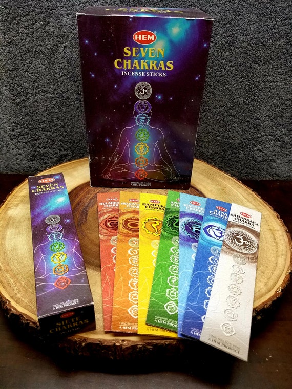 Seven Chakras Natural Incense Sticks - Includes 7 Boxes Seven Chakras Natural Incense Sticks - Includes 7 Boxes