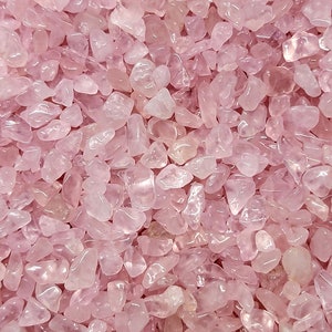 1 Pound ROSE QUARTZ Gemstone Chips 1 POUND 16 ozs Polished / Tumbled Grade A gemstone chips image 2