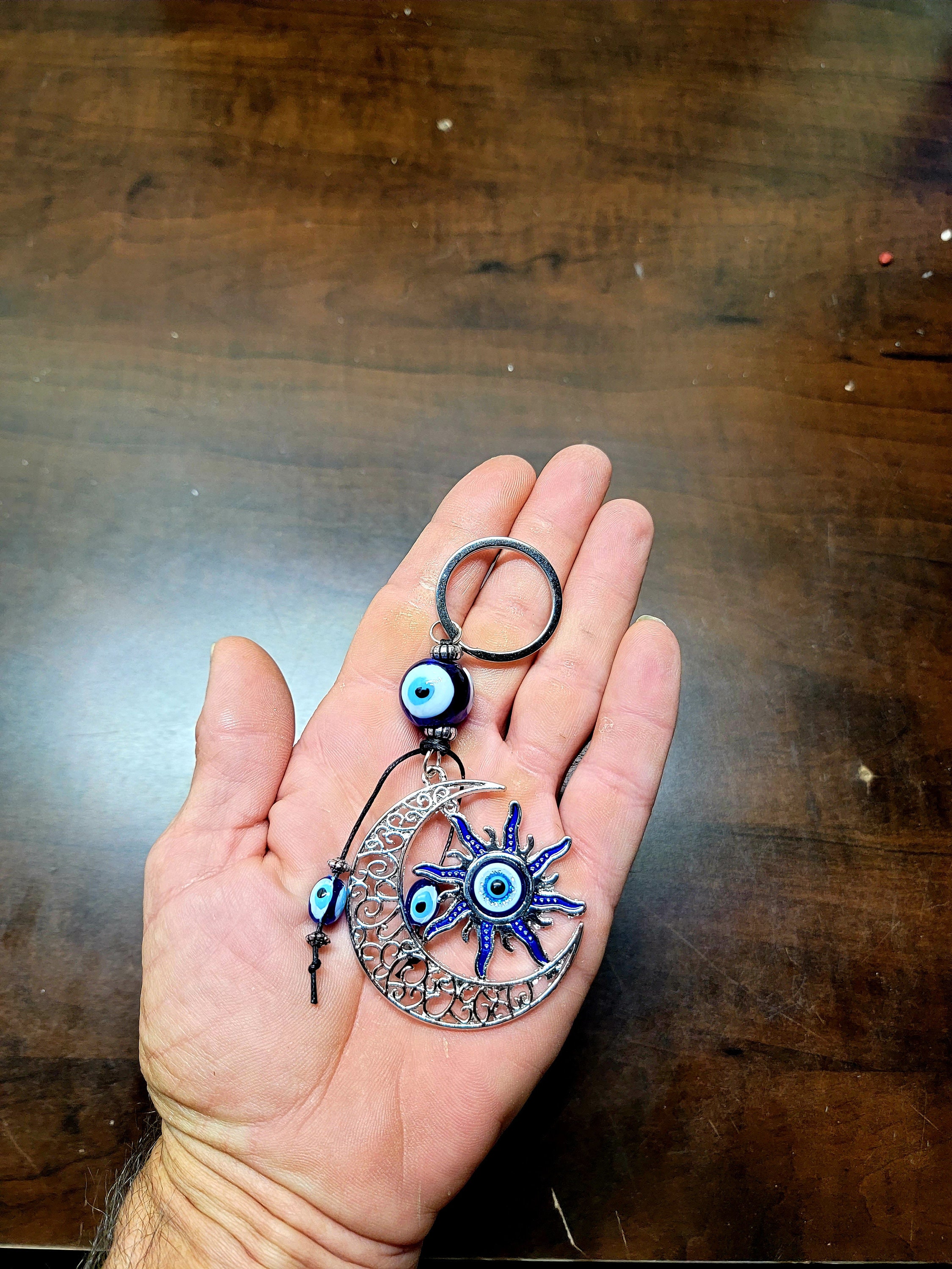 Evil Eye Sun & Moon Keychain