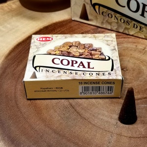 COPAL Incense Cones Box of 10 Cones By HEM image 2